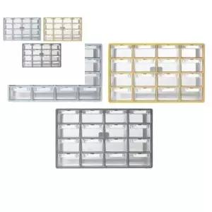 레고정리 시스템멀티박스 16단 중형 공간박스 공방 미니서랍 450x208x278mm