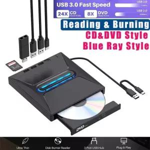 DVD플레이어 외장 블루레이 버너 CD DVD CDDVD-RW 드 SD 카드 리더 ROM 플레이어 Hub-Co 노트북 데스크탑용