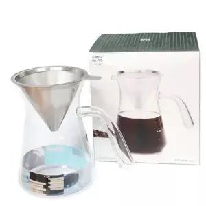 커피 드리퍼 600ml 서버 드립 핸드 여과기 포트
