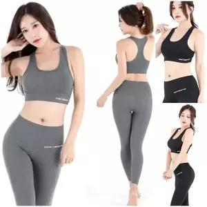 [아웃도어스/셀러허브_아웃도어]스포츠브라세트 브라탑 8부레깅스 슬림웨이브