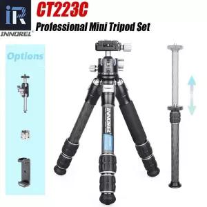 여행용삼각대 카메라 스마트폰 휴대폰 핸드폰 INNOREL CT223C 10층 탄소 섬유 미니 삼각대 디지털 DSLR DV
