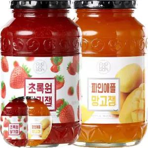 잼 초록원 딸기잼 1kg+파인애플망고잼 1kg