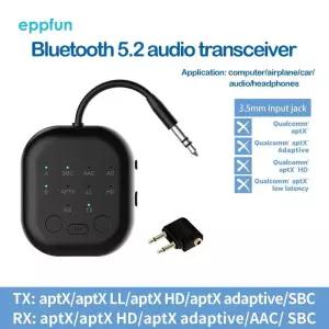블루투스동글이 Eppfun 블루투스 52 송신기 수신기 Qualcomm APTX 적응 형 고화질 대기 비행기TV차량용 35m
