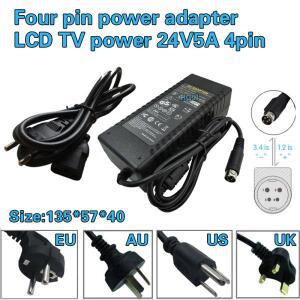 플레이어용 HGJI YU2405 어댑터, AC DC 24V 5a 4 핀 H71A H73A H75A TV 전원 DC24V 5A