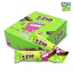 짱구 21곡 초코바 15g(15개입) 아이들간식 사무실 탕비실 (WAF2F57)