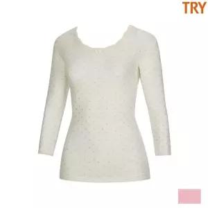 고품질 트라이 여성 내복 패션7부 내의 상의 순면 내복상의 7부내복 (WB1200B)