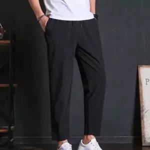 고품질 남성 캐주얼 편한 허리밴딩 쿨링 팬츠 바지 기모안감바지 일자바지 (W94B9CD)