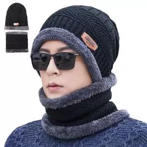 방한모자 겨울 골프 목도리 니트 남성 모자 겨울비니 방한목도리 귀달이모자 (WD21AE9)