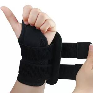천행이 손목 터널 보호대 조절 가능한 지지대 야간 수면 보조대 부목 팔 안정기 왼손 S/M 블랙