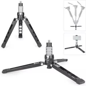 미니 블탑 삼각대 스탠드-이노렐 PW70 /4에서 3/8 나사 및 휴대폰 마운트 CNC 알루미늄 하우징 카메라 비디오 캠코더 액션 카메라용 하중 33파운드 PW70