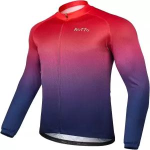 로토 사이클링 저지 남성 자전거 셔츠 긴팔 그라데이션 컬러 시리즈