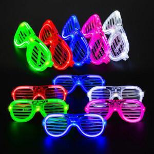 25팩 LED 안경 5가지 네온 컬러 야광 다크 파티 용품 스틱 라이트 업 맞춤 홀리데이 생일 발렌타인데이 및 할로윈 프레 크리스마스