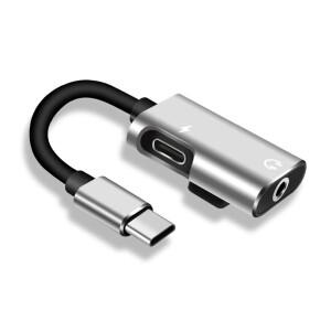헤드폰 2 in 1 케이블 Usb-C 이어폰 Aux 3.5mm 어댑터 충전기 잭  오디오 분배기 -C ~ 샤오미호환 화웨이호