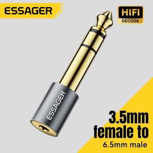 Essager 3.5mm ~ 오디오 잭 스피커 기타 앰프 마이크 헤드폰 용 어댑터 여성 남성 변환기