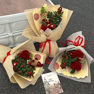 크리스마스 꽃다발 DIY 그린 미니트리 모루철사 선물 재료키트 만들기 모루