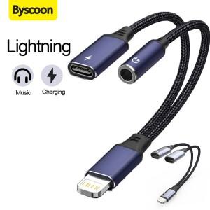 Lightning To 3 5 MM 잭 AUX 케이블 어댑터 iphone 호환 12 13 14 Pro 헤드폰 커넥터 오디오 스플리터 액세