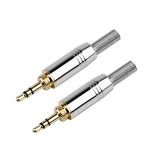 3.5mm 헤드폰 플러그 3 극 금도금 잭 이어폰 스피커 오디오 어댑터 스테레오 수리 DIY 납땜 와이어 커넥터