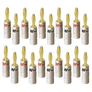 HiFi MATIHUR 바나나 플러그  24K 금도금 4mm 커넥터  오디오 잭 스피커 20 개