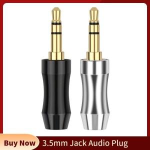 오디오 잭 3.5mm 커넥터 헤드폰 플러그  3 극 잭  금 구리 알루미늄 합금 이어폰 액세서리  가전 제품
