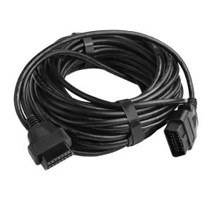 iKKEGOL 50피트 15미터 OBD2 OBDII 풀 16핀 자동차 남성 대 여성 연장 케이블 진단 익스텐더 로우 프로파일