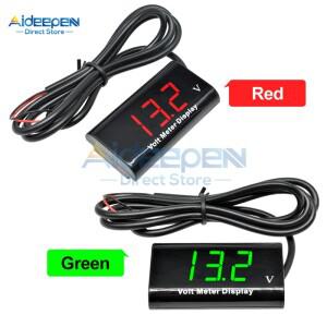 DC 8V-18V 0.56 인치 LED 디지털 방수 전압계 테스터 감지기 측정기 오토바이 자동차 배터리