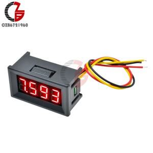 0.36 DC 0-100V 디지털 전압계 4 자리 고정밀 자동차 측정기 12V 48V 60V 배터리 용량 테스터 모니터 감지
