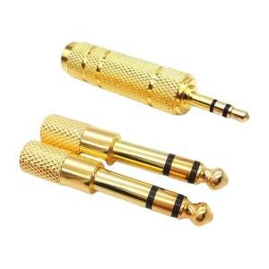 6.35mm 수 플러그-3.5mm 암 커넥터 이어폰 앰프 오디오 어댑터 마이크 AUX 6.3 3.5 Mm 변환기
