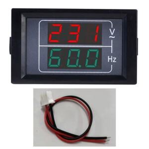 전압 주파수 측정기 듀얼 디스플레이 LED 디지털 AC AC50-500V 10.0-99.9 HZ 산업용