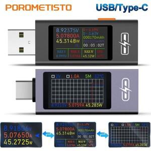 UT01U UT03C USBType-C 다기능 디지털 DC 전압 전류계 전력계 4-30V 충전기 용량 테스터