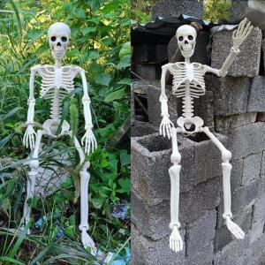 40cm 인간형 뼈대 움직일 수 있는 해골 유령의 집 공포 소품  파티 홈 데코 DIY 용품