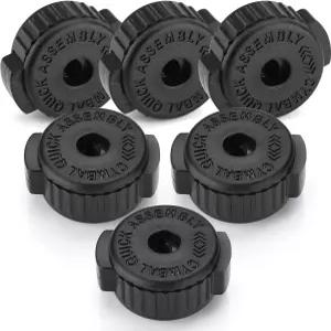 Facmogu 6PCS 블랙 플라스틱 심벌 너트 타악기 드럼 키트용 8mm 퀵 세트 교체 부품용 릴리스 및 메이트