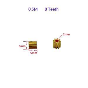 0.5m 모듈러스 모터 황동 기어 8/9/10/11/12/14/15/16 치아 메탈 130/380/555/775 용 2mm 5mm 샤프트