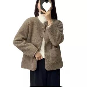 가을 여성용 라운드 상의 루즈핏 캐시미어 모피 추천 코트 SPO마켓3
