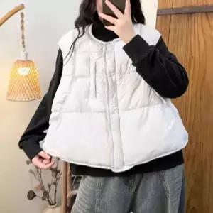 여친 캐주얼 민소매 라운드넥 활용도 패딩조끼 조끼 패딩 기모 좋은 SPO마켓1