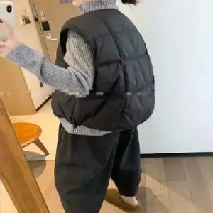 여자 캐주얼 좋은 활용도 패딩조끼 더블 집업 조끼 패딩 라운드 보온 오리털 SPO마켓1