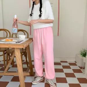 [하프클럽/]여성 주머니 나염 고무줄 하트 트랙수트 바지 팬츠