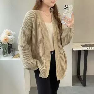 가디건코디 롱가디건 롱스트라이프 집업가디건 니트가디건 여성롱가디건 DUCHI1