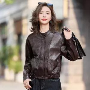 가을 캐주얼 여친 코트 워싱 자켓 재킷 옷 차이나 가죽 슬림 원픽3