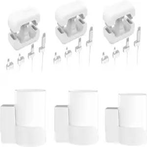실리콘 케이블 정리함이 있는 Deco X10 X15 X20 X50 X55 X60 WiFi 6 라우터 브래킷용 뱅치어 월 마운트