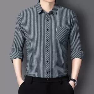 체크 프린트셔츠 남방 봄가을 긴팔 셔츠 리얼 포켓 무스탕 스트라이프 남사친 캐주얼 admr3