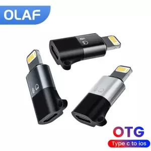 [호환] Olaf OTG 유형 c-라이트닝 어댑터용 Lightning Male-USB C Female c 어댑터헤드폰용 usb 플래시 드