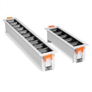 LED 라인 통 매입형 직사각형 그릴 천장 조명 4W 10W 20W 30W AC85~265V 스포트 라이트 홈 샵 장식