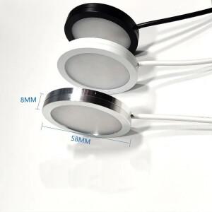초박형 8mm USB 디밍이 가능한 스포트라이트 표면 장착 5V 미니 LED 원형 단순 3W 천장 조명 전시 캐비닛