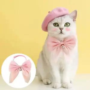 캣폴 캣타워 리본 고양이 Bowtie 칼라 목걸이 반려동물 파티 강아지 스몰 개 분리형
