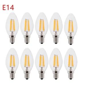 10PCS LED C35 4W 6W 8W AC DC 220V 디 밍이 가능한 필 라 멘 트 전구 E14 빛 빈티지 에디슨 램프 레트로