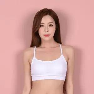[하프클럽/](사모아)신축성좋은 X자 면소재 브라 탑 ZF