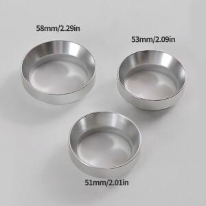 커피 캐쳐 링 안티 플라이 파우더 그라인더 51mm 핸들 천 도징 도구