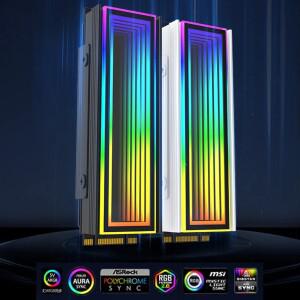 5V/3Pin ARGB AURA 동기화 컴퓨터 2280 SSD M2 라디에이터 알루미늄 PC Nvme 쿨러 방열판 솔리드 스테이트