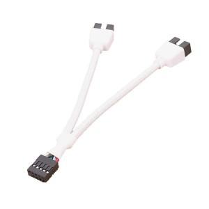 12cm Motherboard B Extension Cable 9 Pin 1 Female To 2 Male Y Splitter Audio HD Desktop B2.0 HUB Con