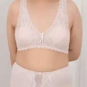 [하프클럽/]노와이어 빅사이즈 B컵브라 레이스 내장캡 스포츠 ZF
